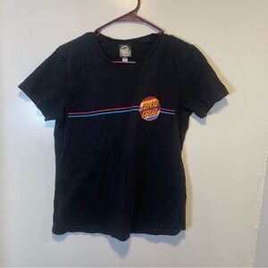 Santa Cruz short sleeve black‎ shirt women's size small